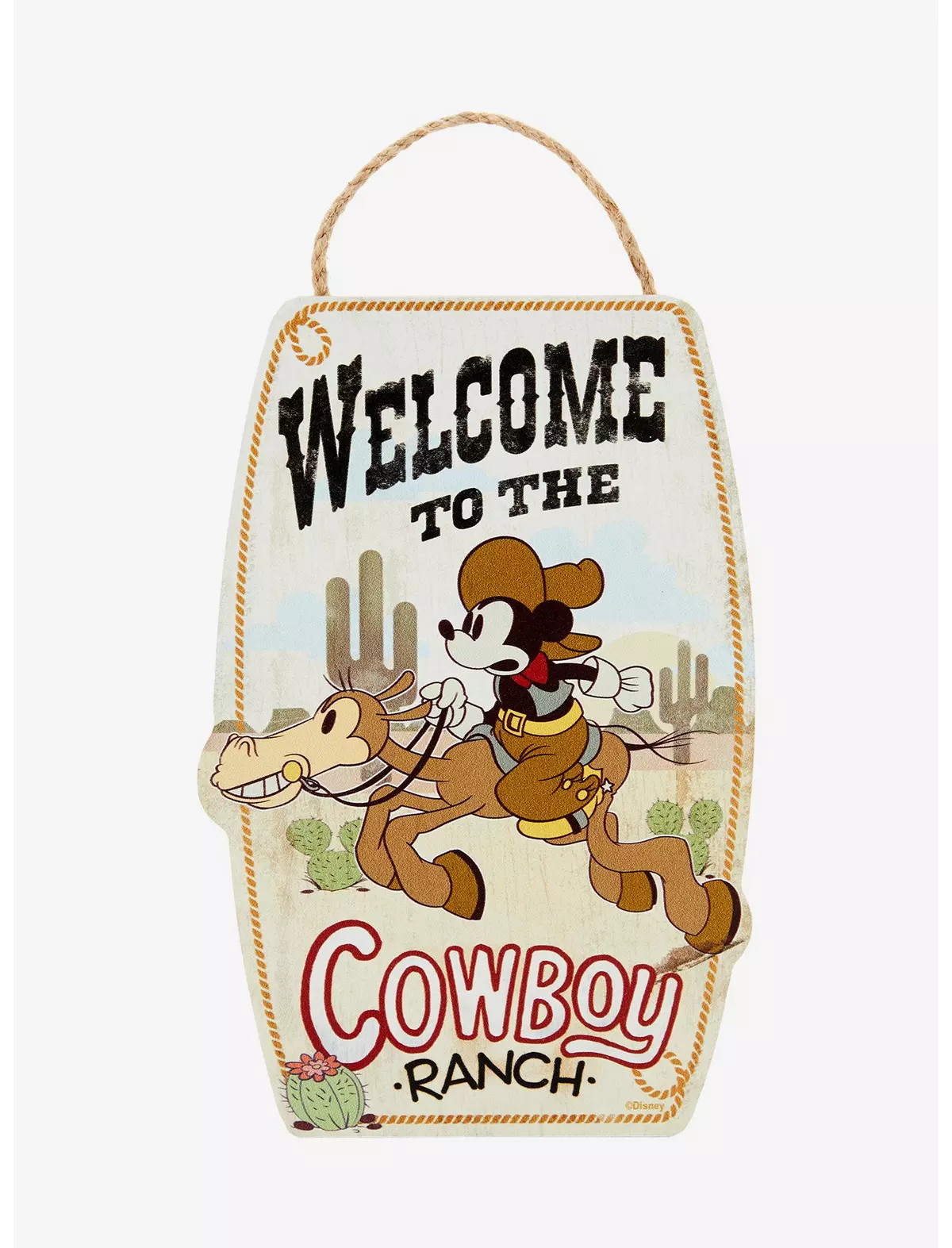 Disney Mickey Mouse Cowboy Ranch Hanging Wall Sign — BoxLunch Exclusive | BoxLunch