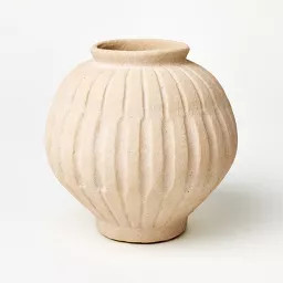 Tall Carved Ceramic Vase - Threshold\u2122 designed with Studio McGee: Watertight Terracotta, Tab... | Target