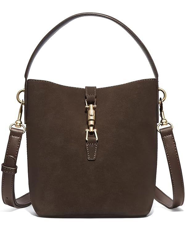 BOSTANTEN Small Bucket Bag for Women Crossbody Bags Trendy Vegan Leather Shoulder Purses Designer... | Amazon (US)