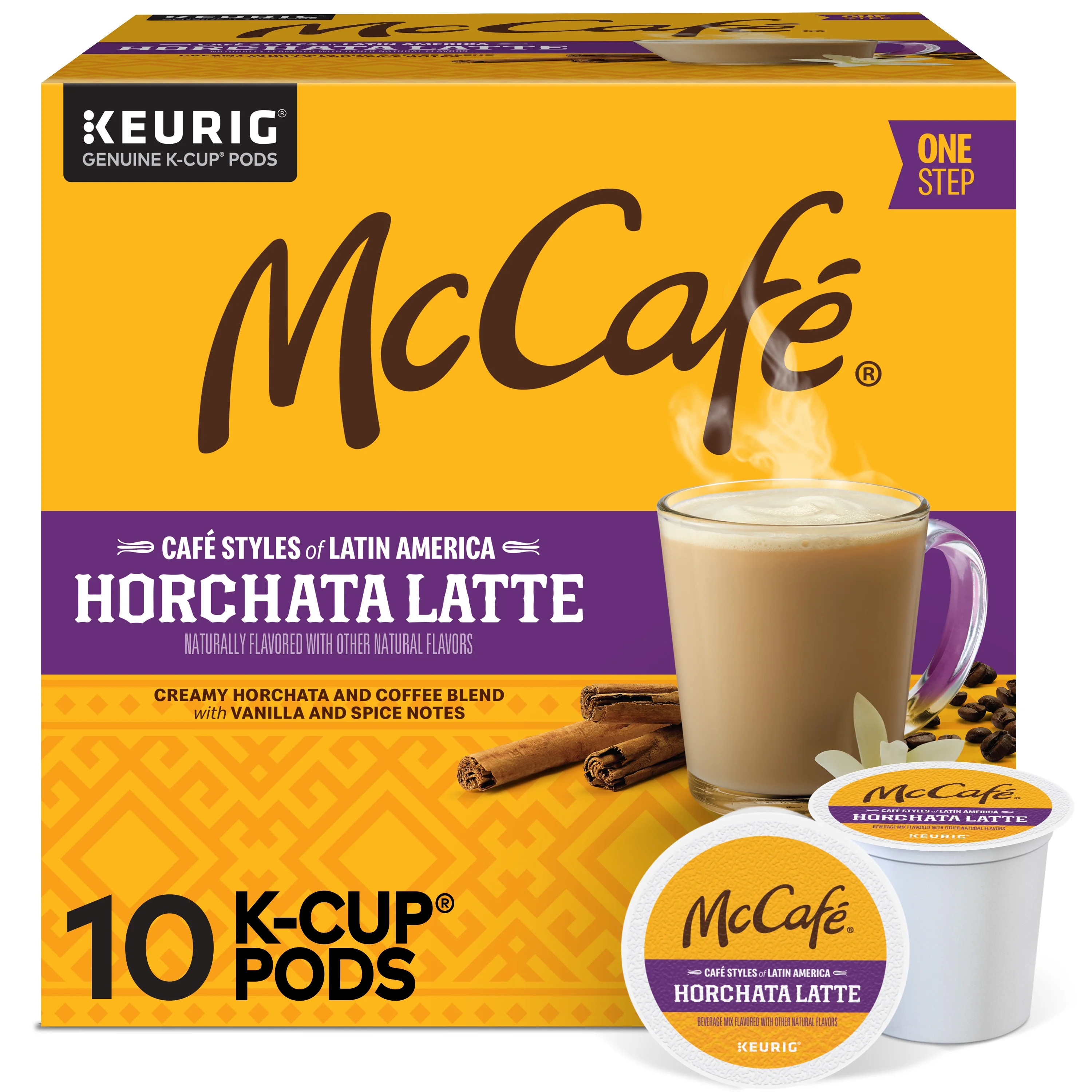 McCafé, Café Styles of Latin America Horchata Latte Medium Roast K-Cup Coffee Pods, 10 Count | Walmart (US)