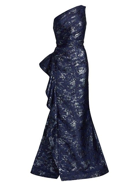 Jacquard One-Shoulder Gown | Saks Fifth Avenue