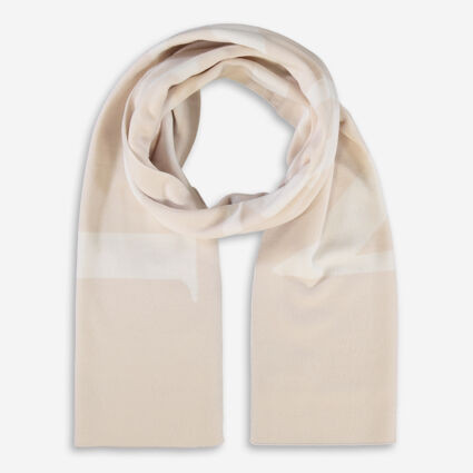 Pale Pink Wool Branded Scarf | TK Maxx