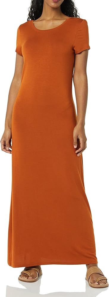 Amazon Essentials Women's Short-Sleeve Maxi Dress | Amazon (US)