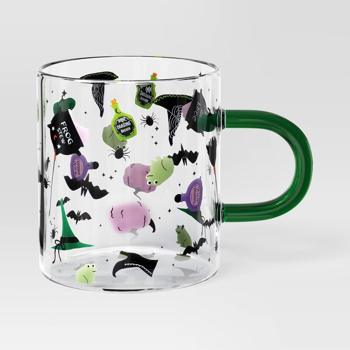 15.2 fl oz Glass Bat and Witch Hat Print Mug - Hyde and EEK! Boutique™ | Target