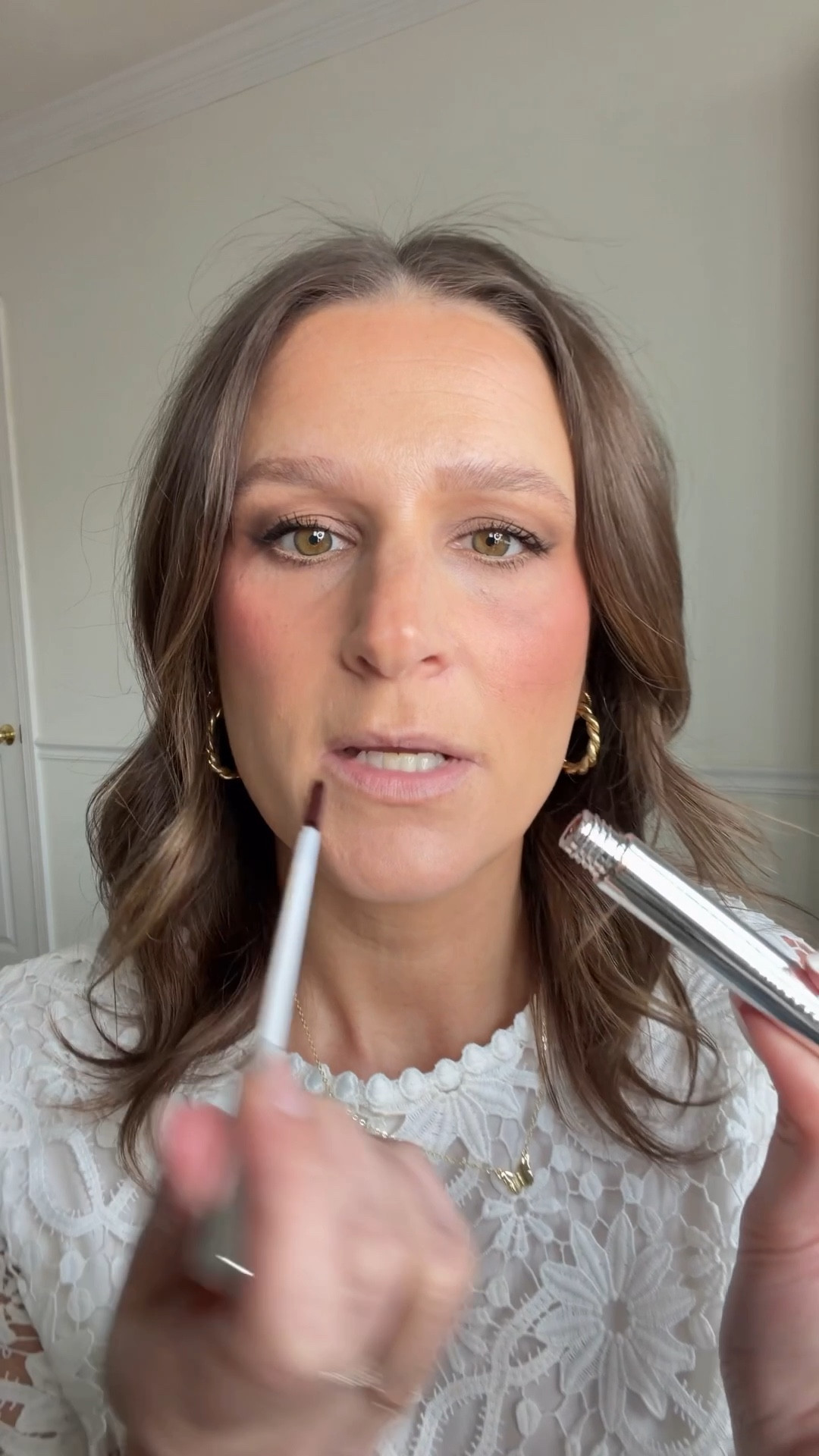 Sacheu lip stay’n just came out with a cool brown shade, and I’m loving it! It’s called Cold Call. I filled my lips with the L’Oreal Color Riche in shade Fairest Nude.

#LTKOver40 #LTKgrwm #LTKBeauty