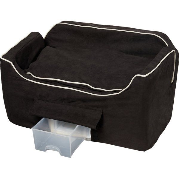 SNOOZER PET PRODUCTS Luxury Lookout II Micro Suede Dog & Cat Car Seat, Black, Large - Chewy.com | Chewy.com