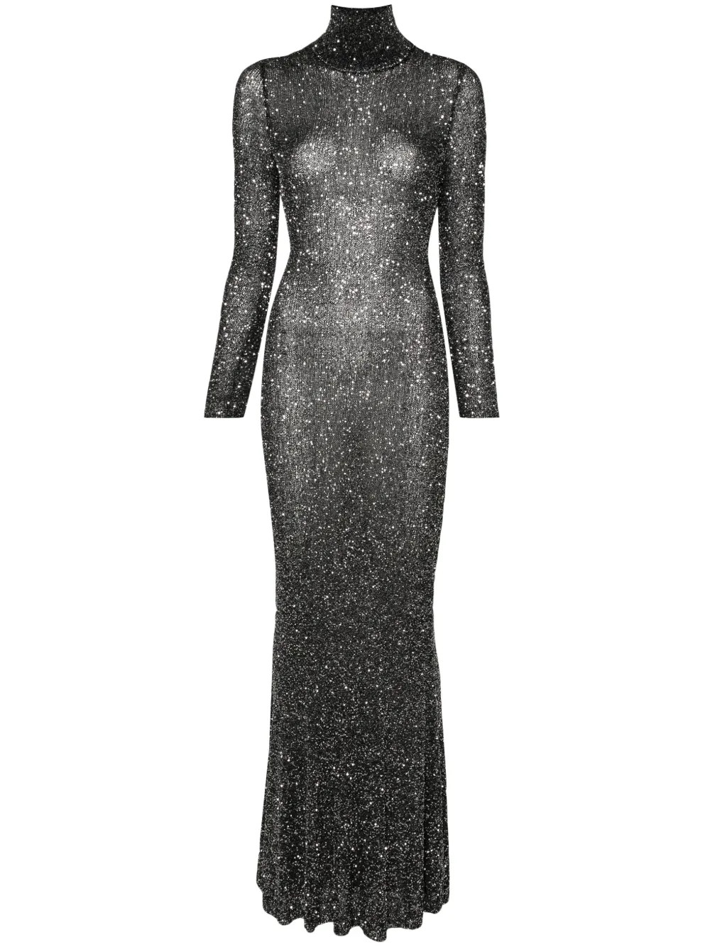 sparkled high-neck maxi dress | Farfetch Global
