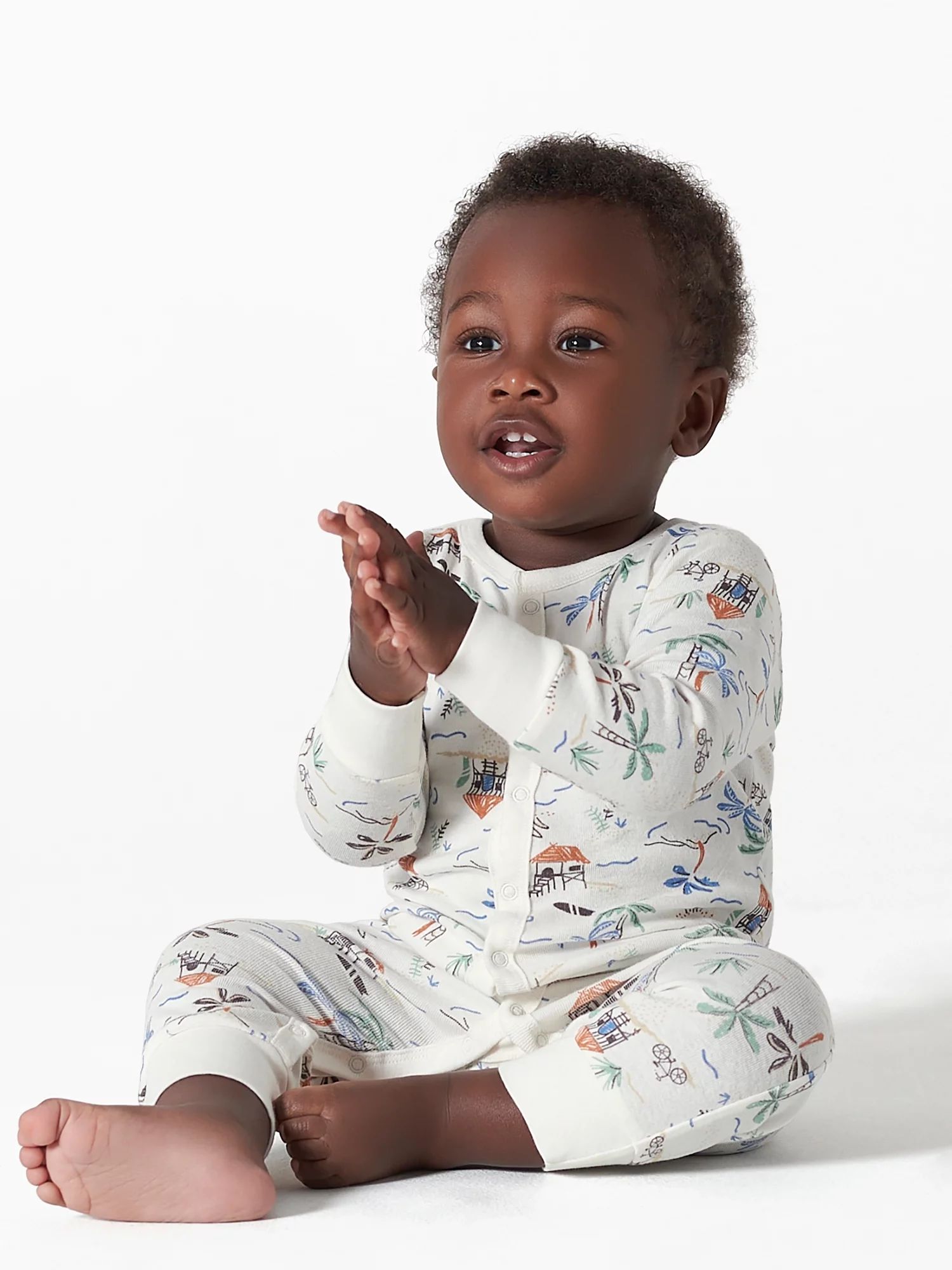 Modern Moments by Gerber Baby Boy or Girl Unisex Long Sleeve Coverall (Newborn - 12 Months) | Walmart (US)