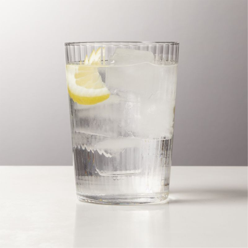 Marta Optic Fluted Drinking Glass + Reviews | CB2 | CB2