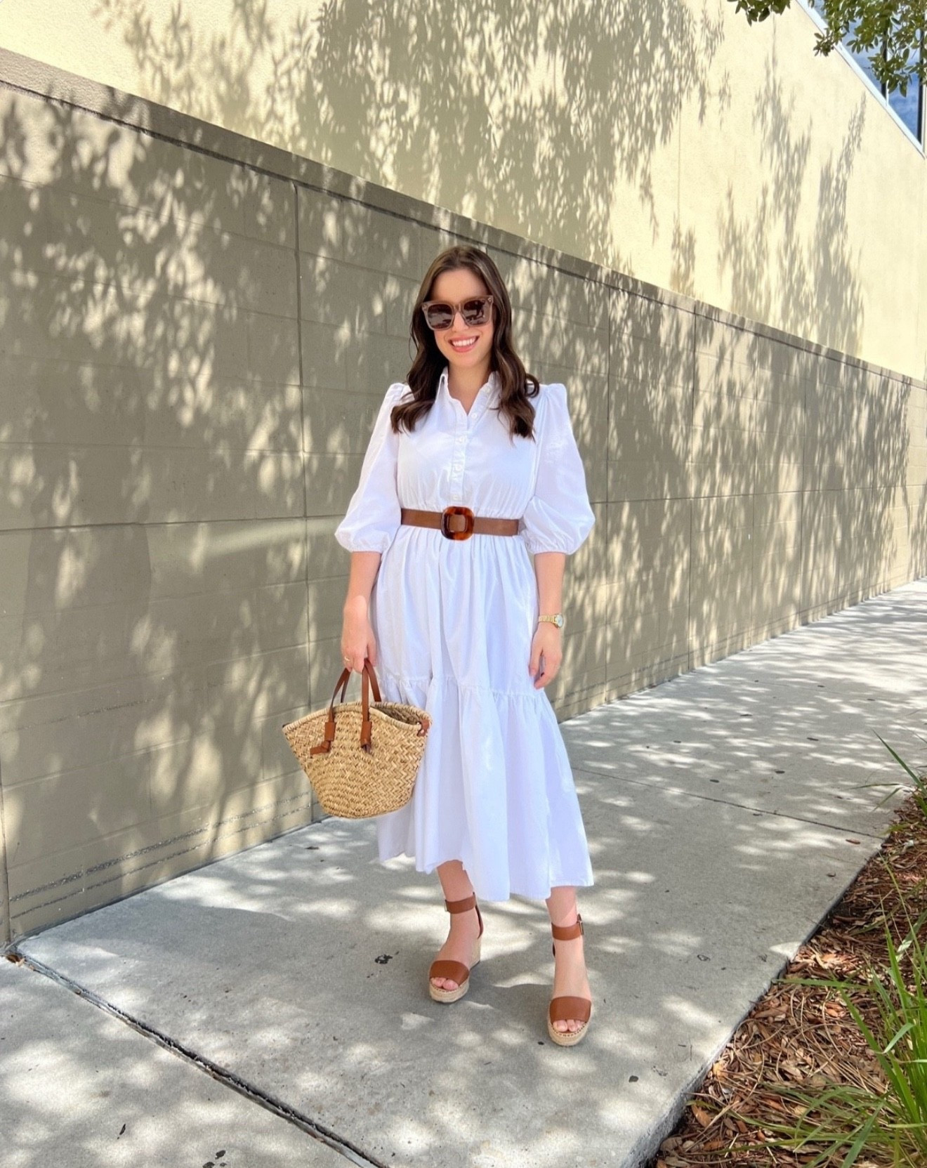 Spring is finally in the air, and I am living in this crisp white shirt dress! I paired it with a brown belt and camel espadrilles for those total sunshine vibes. Toss on a straw tote, and you’re basically set for any spring outing.

vacation style, dressy look, casual chic, seasonal wardrobe, spring outfit, petite fashion, raffia sandals, old money aesthetic

#LTKootd #LTKU #LTKSeasonal