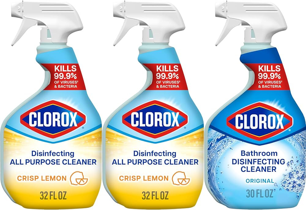 Clorox Disinfecting All-Purpose Cleaner 32 Oz and Disinfecting Bathroom Cleaner, Household Essent... | Amazon (US)