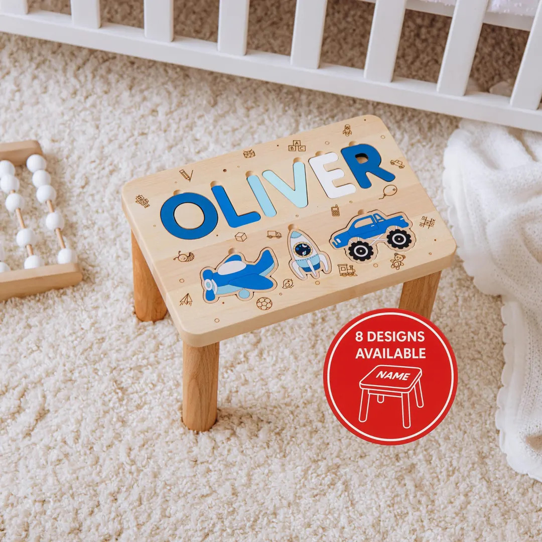 Name Puzzle Stool by Busypuzzle | Gift for Kids - Etsy | Etsy (US)