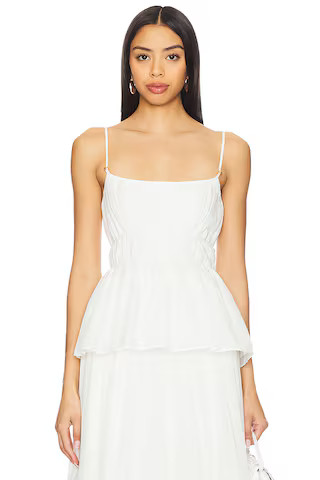 Aje Acapella Ruched Top in Ivory from Revolve.com | Revolve Clothing (Global)