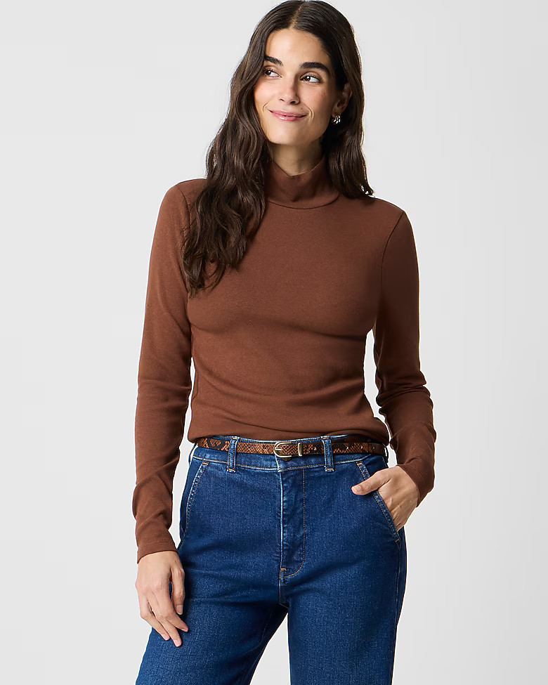 Long-sleeve everyday mockneck tee | J.Crew Factory