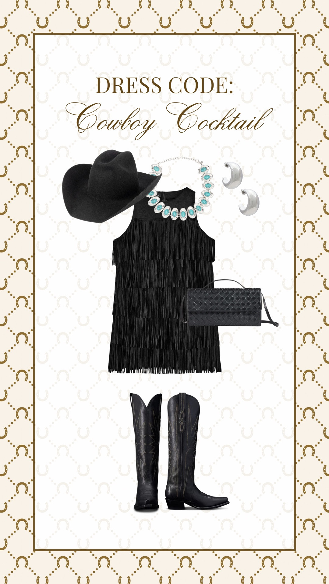Cowboy cocktail outfit idea!

Western chic // country concert //