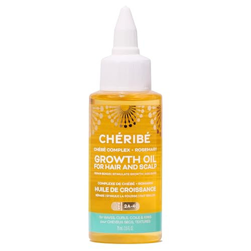 Cheribe Growth Oil For Hair + Scalp, 100% Chebe Complex + Rosemary Nourishes Roots, Soothes Dry Scalp & Boosts Growth, Lightweight Oil For All Textures 2A-4C & Porosities, Sulfate Free, 2.5 fl oz | Amazon (US)