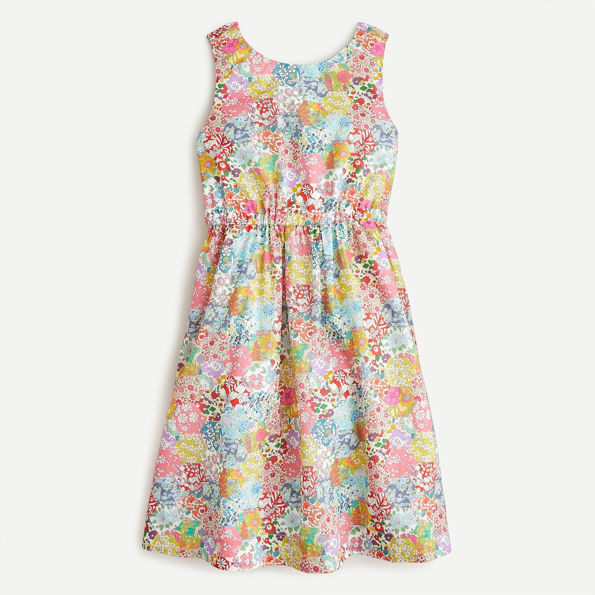 Girls' gathered-waist dress in Liberty® Patchwork Dream floral | J.Crew US