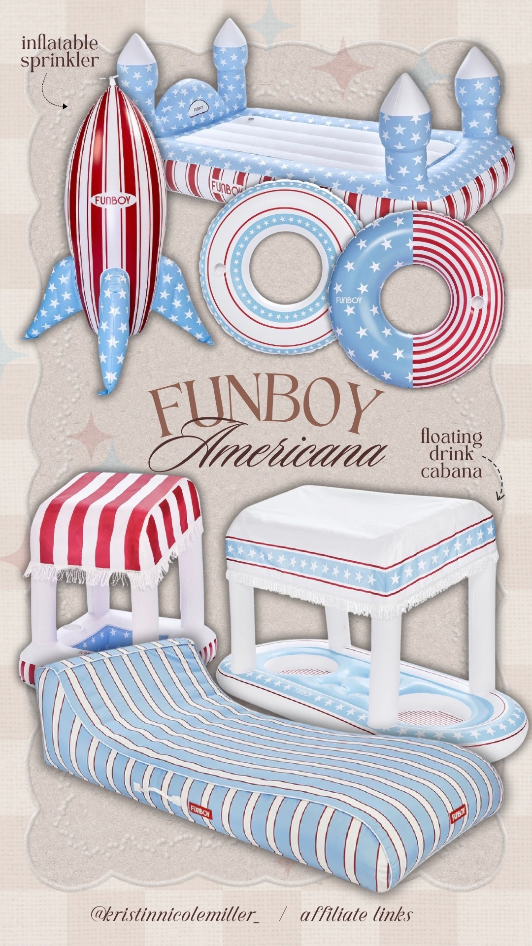 FUNBOY AMERICANA pool floats and inflatables for summer! 🇺🇸 

Red white and blue fun boy pool floats, Floaties kids family hosting parties trending must have staples for summer pool party ￼

#LTKSeasonal #LTKSwim #LTKmomlife