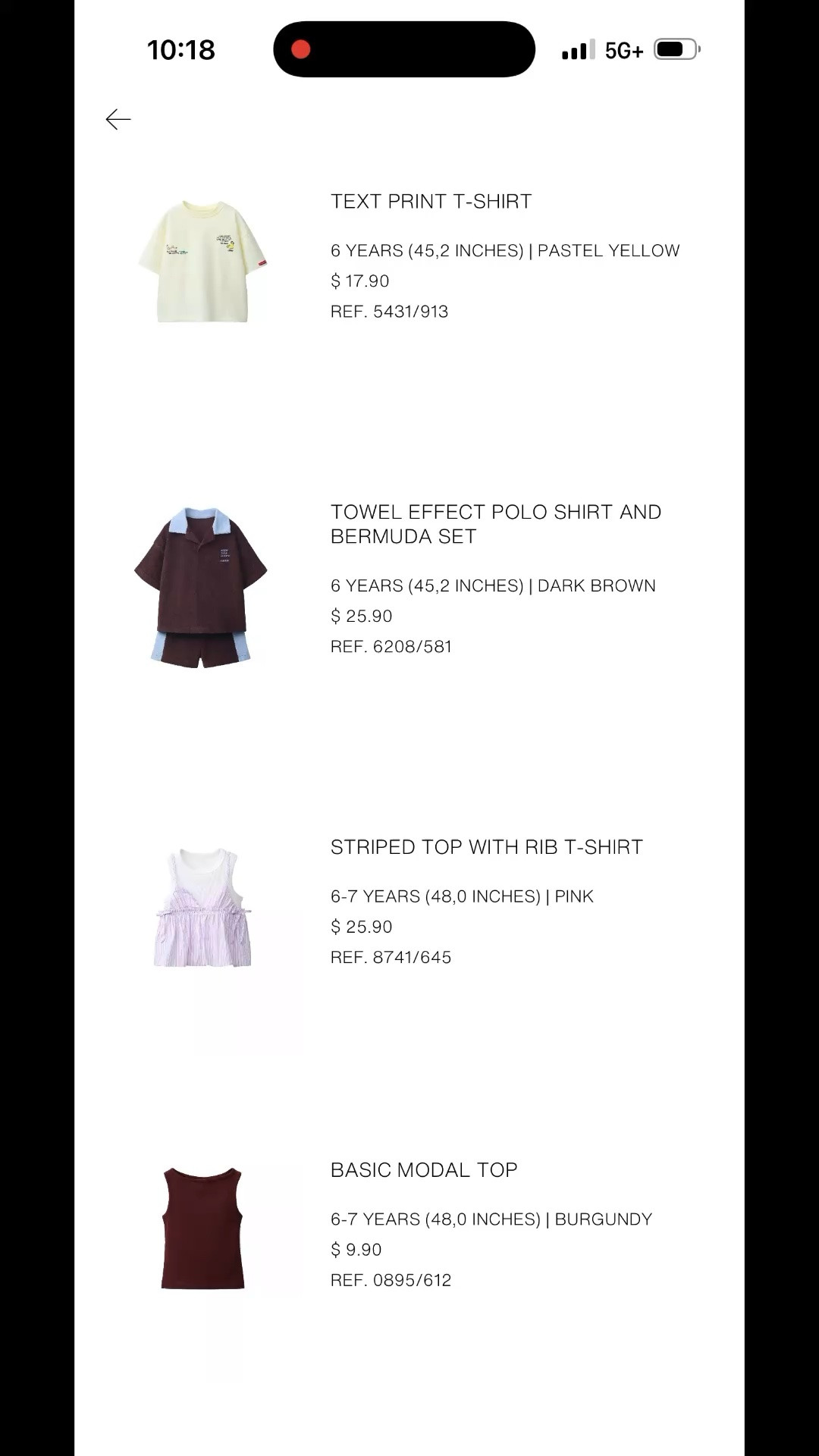Zara order for the kids
