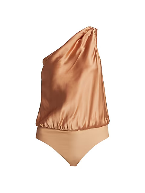 Darby One-Shoulder Silk Bodysuit | Saks Fifth Avenue