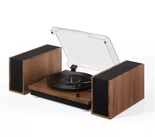 Crosley Riff 3-speed Turntable & BluetoothSpeakers | QVC