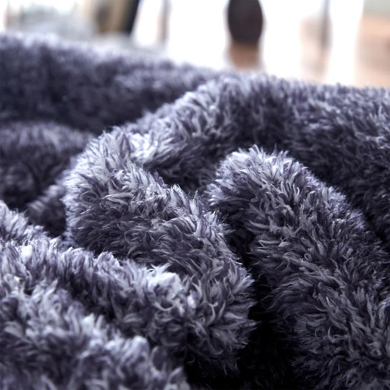 Original Plush Frosted Cobalt Blue Coma Inducer Oversized Comforter | Wayfair North America