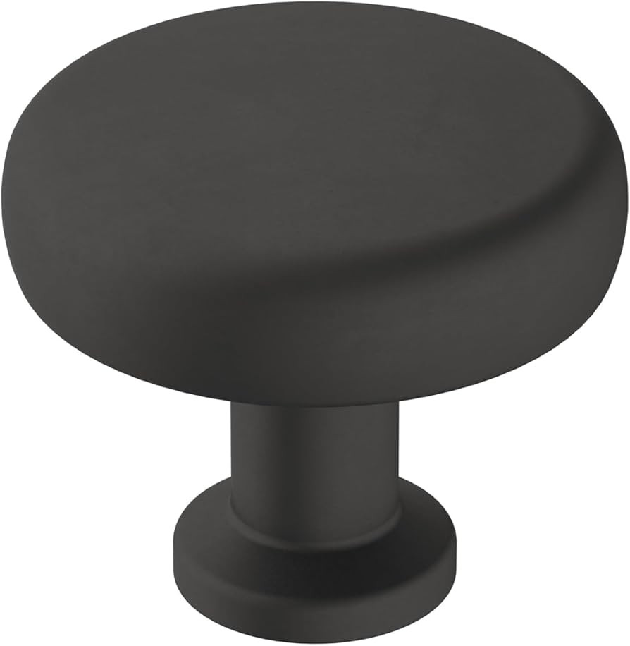 Amerock | Cabinet Knob | Matte Black | 1-1/4 inch (32 mm) Diameter | Factor | 1 Pack | Drawer Kno... | Amazon (US)
