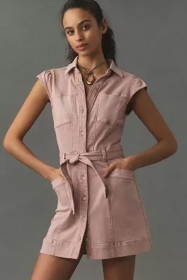 PAIGE Jaxsyn Cap-Sleeve Collared Utility Dress | Anthropologie (US)