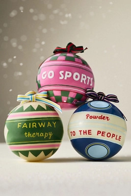 Go Sports Glass Ornament | Anthropologie (US)