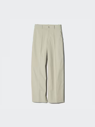Women's Wide Chino Pants Tall Green Small UNIQLO US | UNIQLO (US)
