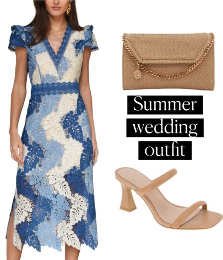 Wedding guest dress
Dress
Sandals 
Stella McCartney bag

Spring Dress 
Summer outfit 
Summer dress 
Vacation outfit
Spring outfit
#Itkseasonal
#Itkover40
#Itku

#LTKItBag #LTKShoeCrush