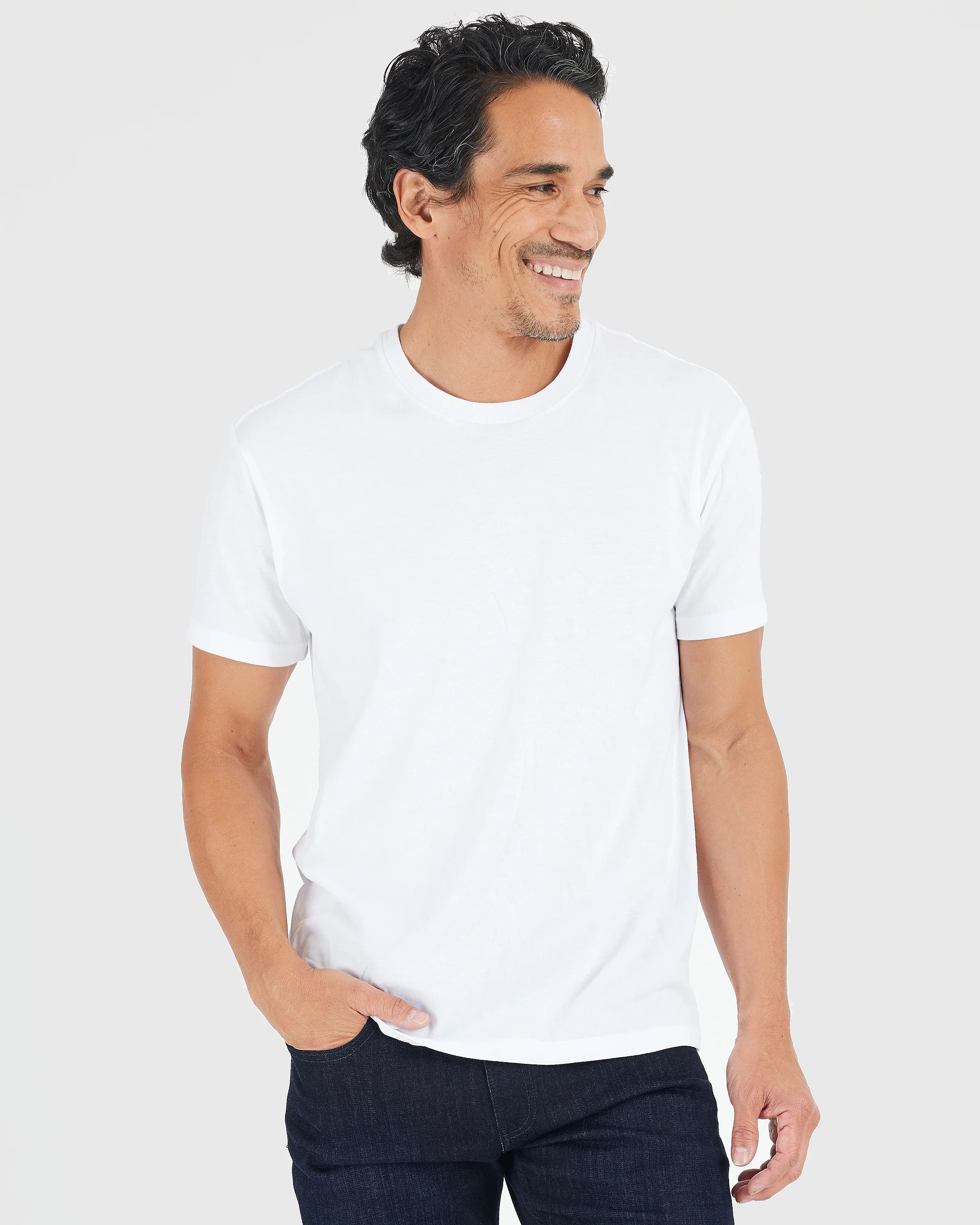 White Crew Neck T-Shirt | True Classic