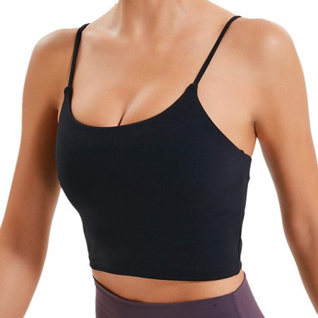 Women Padded Sports Bra - Fitness Workout Running Shirts Yoga Tank Top - M | Walmart (US)