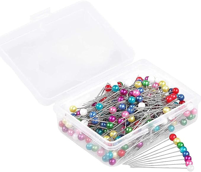 600 PCS Straight Pins 1.6 in Pearlized Ball Head Sewing Pins for Fabric DIY Sewing Pins Crafts | Amazon (US)