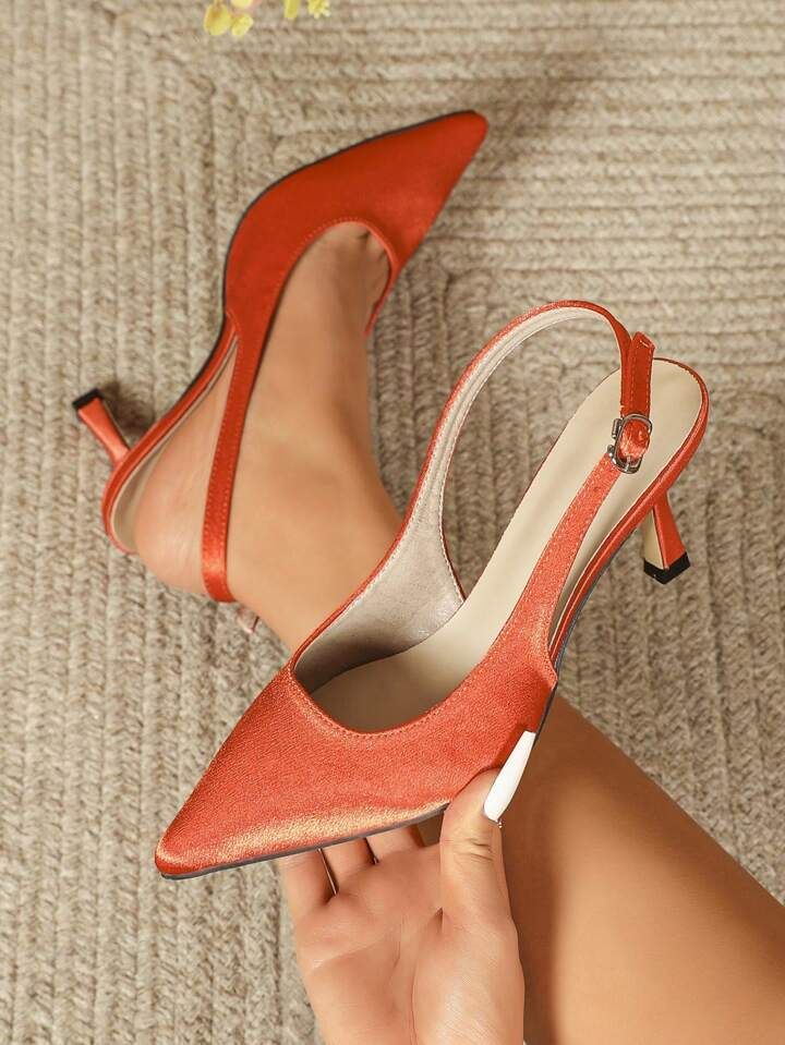 New Women's Fashion Pointed Toe High Heels Elegant Simple Single Strap Shoes | SHEIN