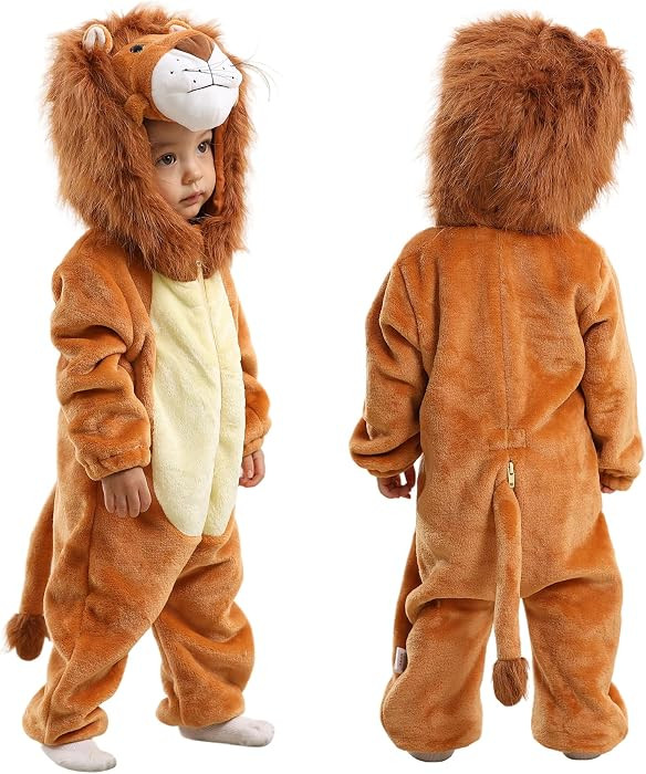 TONWHAR Toddlers Lion Costume, Kids Halloween Dress Up Romper Outfits for Baby Boys & Girls | Amazon (US)
