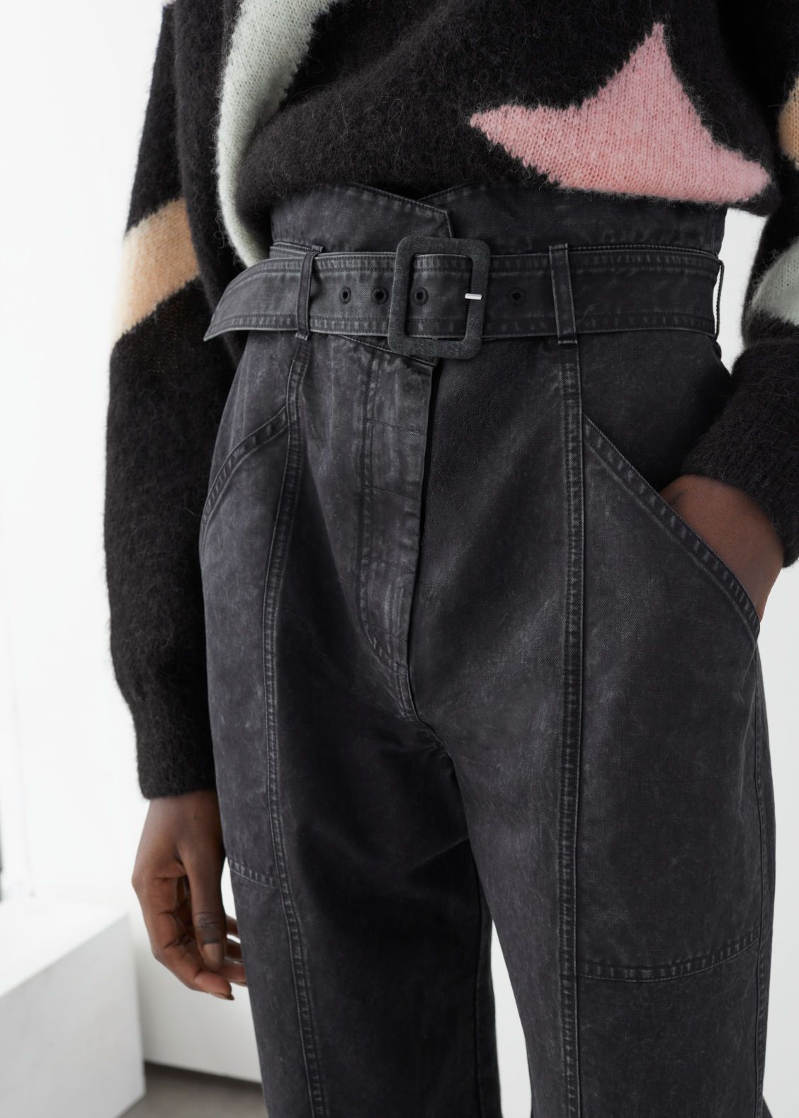 High Waisted Cotton Twill Trousers | & Other Stories (EU + UK)
