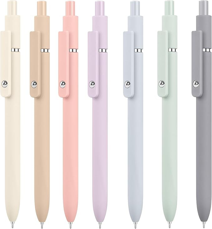 Christmas Gifts Stocking Stuffers, Aesthetic Gel Pens, 0.5mm Fine Point Black Cute Pens Office De... | Amazon (US)