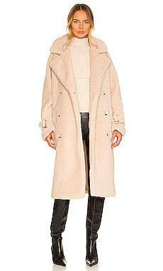 LAMARQUE Malani Faux Fur Coat in Beige from Revolve.com | Revolve Clothing (Global)