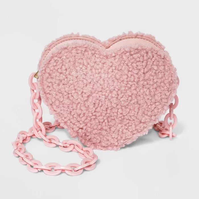 Girls' Heart Crossbody Bag - art class™ Pink | Target