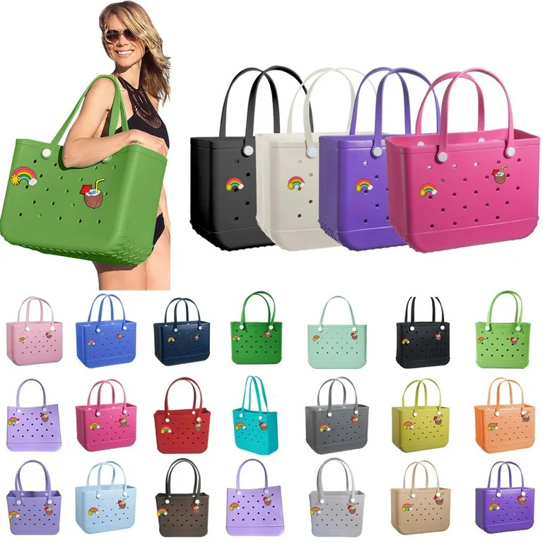 Lullaby Rubber Beach Bag Waterproof Washable Tip-Proof Durable Tote Bag for Beach Boat Pool and S... | Walmart (US)