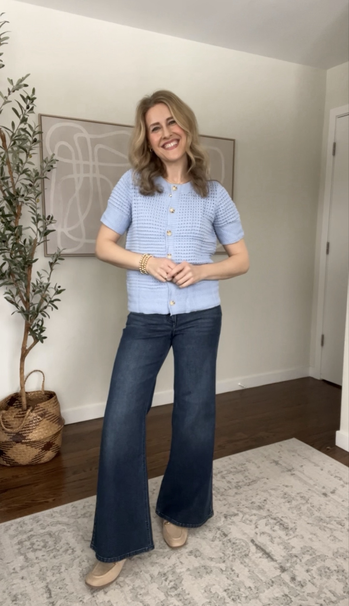 Amazon short sleeve sweater knit cardigan, wear it as a top or as a cardigan. Slightly oven weave to it so you would layer with a cami or tank. I sized up one size to a medium. Lots of colors! Work to weekend. #amaoznfinds 

#LTKOver40 #LTKWorkwear