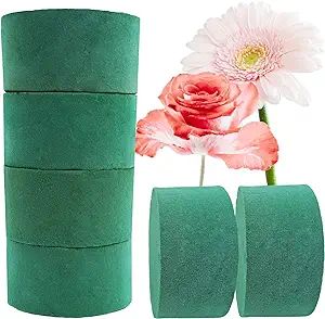 6 Pcs Round Floral Foam Blocks,Prashent Green Wet Dry Flower Foam Plant Foam for Fresh & Artifici... | Amazon (US)