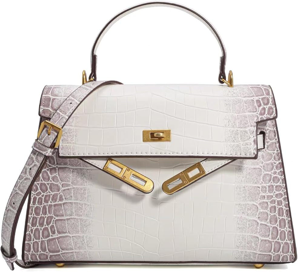 Woman's handbag - Crossbody bag - Crocodile skin pattern - Top handle - Backpack - Commuting shou... | Amazon (US)