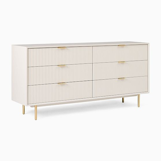 Quinn 72"" 6 Drawer Wide Dresser, Haze | West Elm (US)