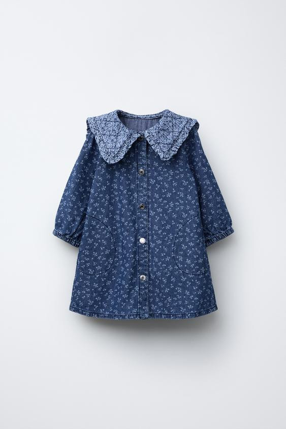 FLORAL DENIM DRESS | Zara UK