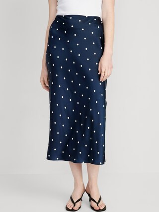 Satin Midi Slip Skirt for Women | Old Navy (US)