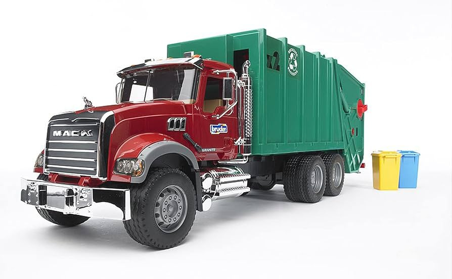 Bruder Mack Granite Garbage Truck (Ruby red-Green) | Amazon (US)