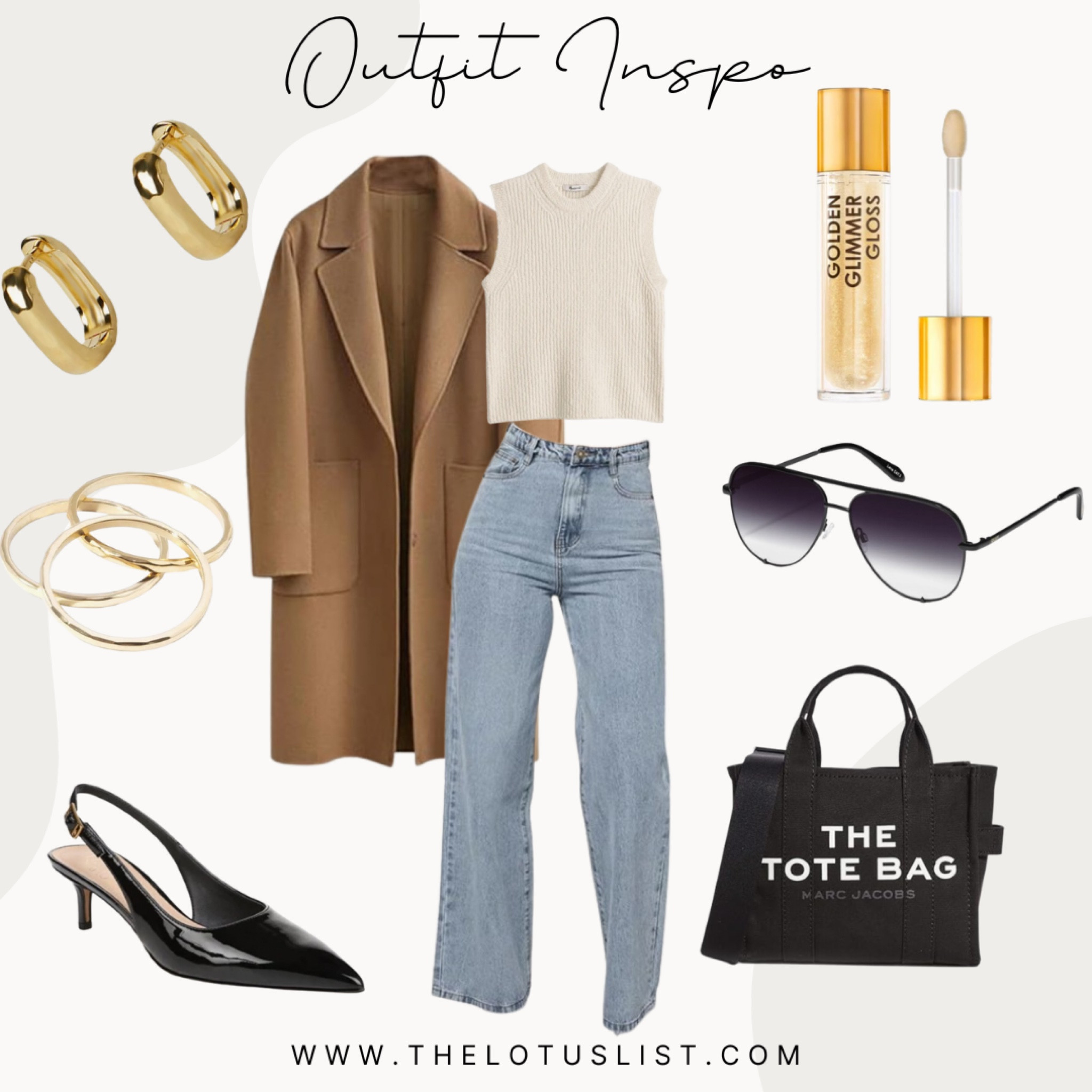 Outfit Inspo

Ltkfindsunder50 / ltkfindsunder100 / LTKHoliday / LTKitbag / LTKsalealert / LTKshoecrush / LTKbeauty / outfit inspo / winter outfit / winter outfits / outfit idea / quay sunglasses / sunglasses / polarized sunglasses / gold hoop earrings / earrings / huggie earrings / gold hoops / gold earrings / gold ring set / ring set / Marc jacobs tote bag / Marc jacobs bag / Natasha Denona/ glimmer gloss / lip gloss / kitten heels / black sling back heels / black kitten heels / camel coat / tan coat / tank top / sweater tank top / jeans / denim / Amazon style / Amazon finds / Amazon / sale / sale alert 

#LTKSeasonal #LTKGiftGuide #LTKStyleTip