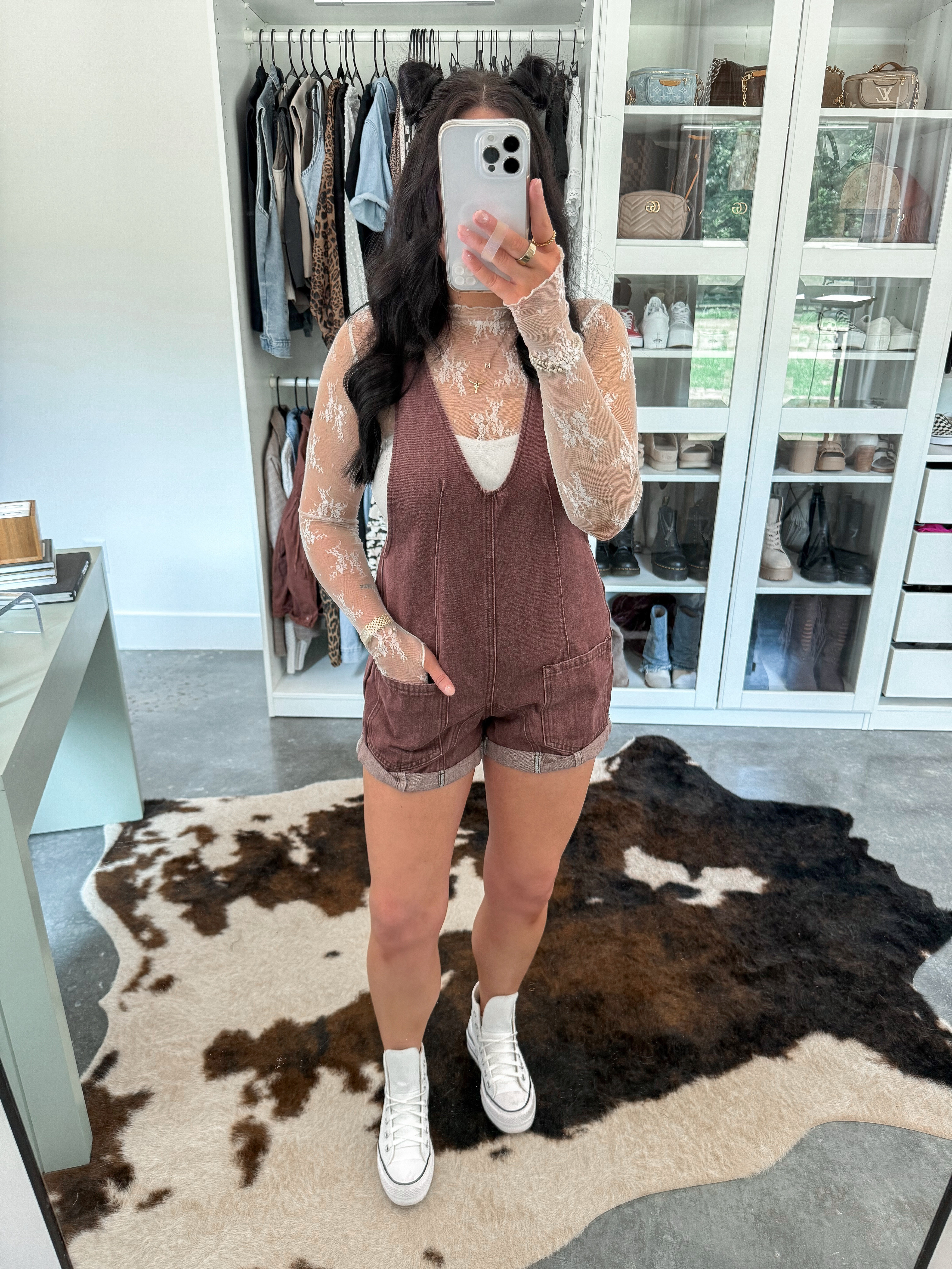 Lace Top - xs
Bandeau - medium
Denim Romper - xs

I shared this exact look back in spring and you all loved it - so of course I had to share it again since it would be the perfect fall transition outfit! 🤍 This brown / burgundy denim romper pairs perfectly with this white long sleeve sheer lace top & my white leather platform converse sneakers! 

 

 #LTKFindsUnder50 #LTKFindsUnder100 #LTKStyleTip